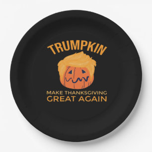 Make Thanksgiving Great Again Trumpkin Boxy Paper Plates