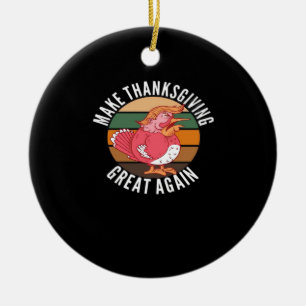 Make Thanksgiving Great Again Trumpkin –  Hallowee Ceramic Ornament