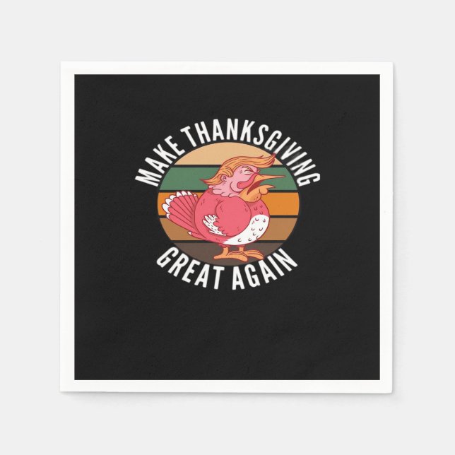 Make Thanksgiving Great Again Trumpkin –  Hallowee Napkins (Front)