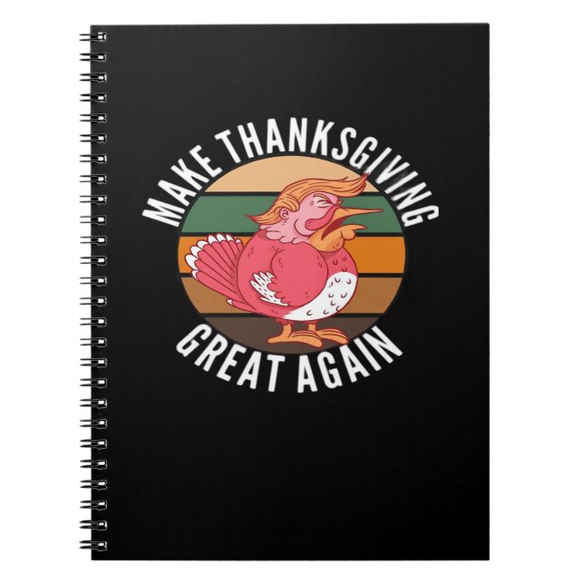 Make Thanksgiving Great Again Trumpkin –  Hallowee Notebook (Front)
