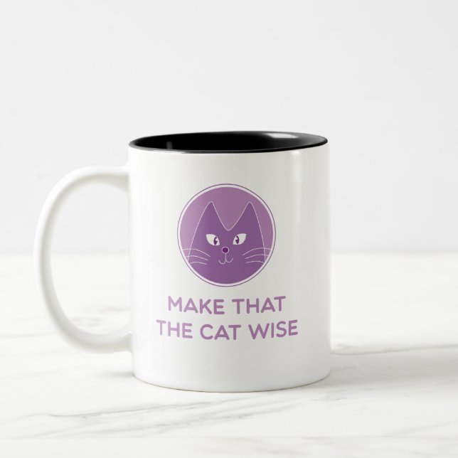 Make that the cat wise Two-Tone coffee mug (Left)