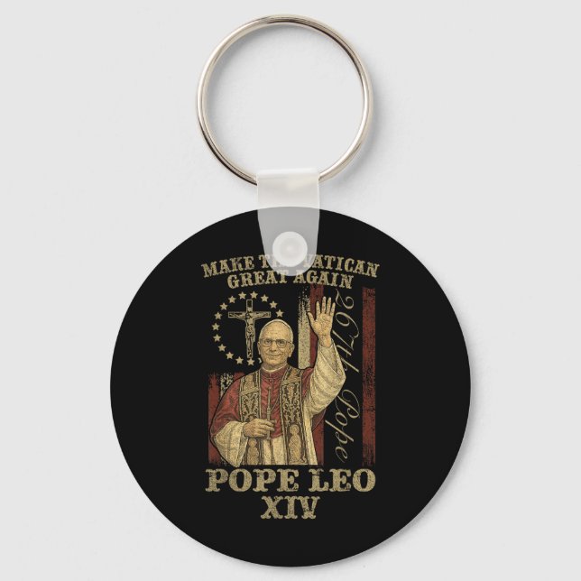 Make The Vatican Great Again Shirt Cardinal Robert Keychain (Front)