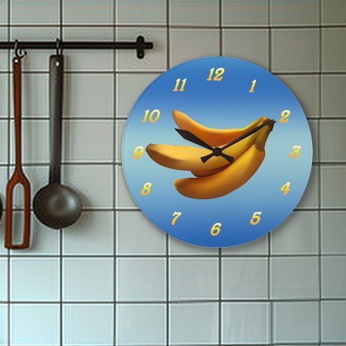Make Time For Bananas Large Clock