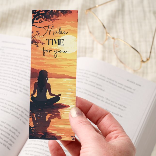 Make Time For You Motivational Bookmark (Hand)