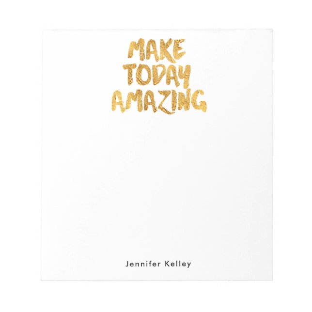 Make Today Amazing Personalized Notepad (Front)