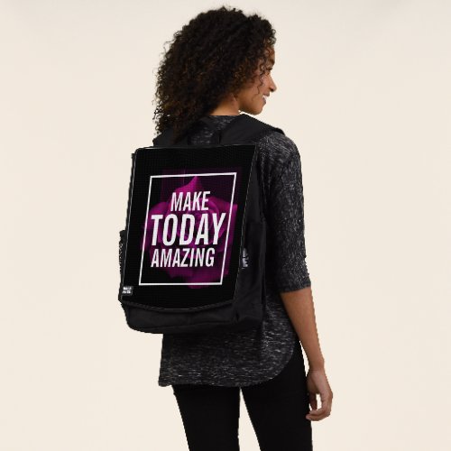 Make today Amazing Purple Rose Inspirational Backpack