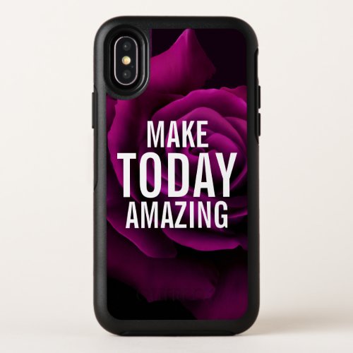 Make today Amazing Purple Rose Inspirational OtterBox Symmetry iPhone X Case