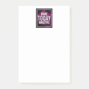 Make today Amazing Purple Rose Inspirational Post-it Notes