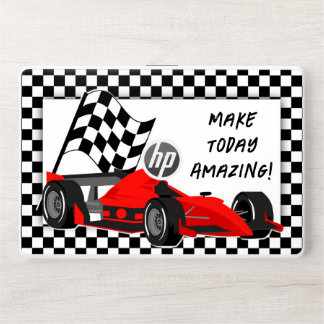 Make Today Amazing Typography Red Race Car  HP Laptop Skin