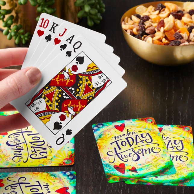 Make Today Awesome Fun Cheerful Inspirivity Poker Cards (Creator Uploaded)