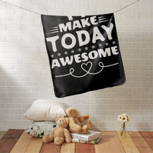 Make Today Awesome Retro Typography Baby Blanket