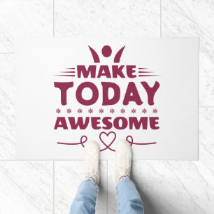 Make Today Awesome Retro Typography Doormat