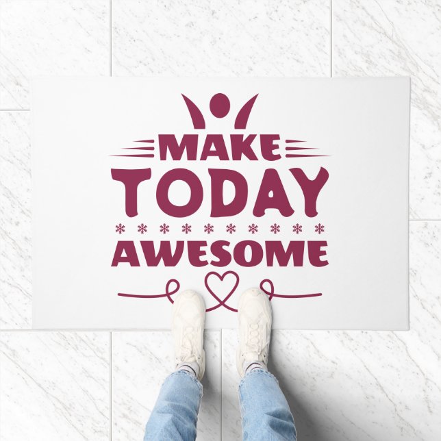 Make Today Awesome Retro Typography Doormat (Indoor)