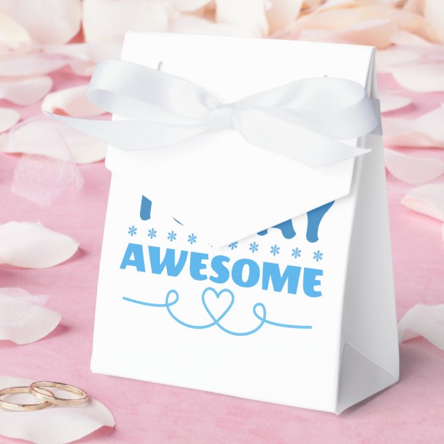 Make Today Awesome Retro Typography Favor Boxes (Wedding)