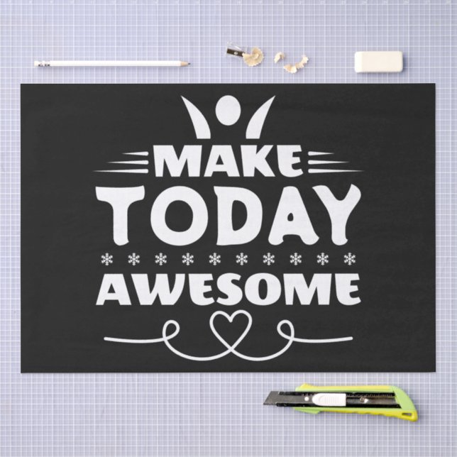 Make Today Awesome Retro Typography Tissue Paper (Craft)
