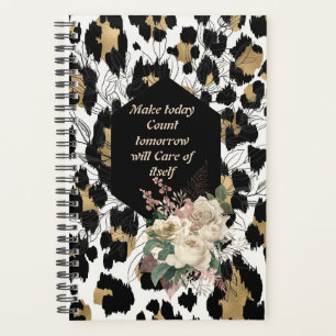 Make Today Count Leopard Floral Planner