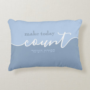 Make Today Count Shades of Blue Sefira Reminder Accent Pillow