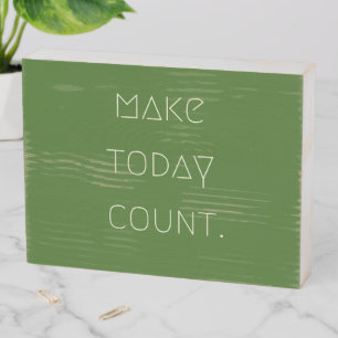 make.today.count. Wood Box Wall Art