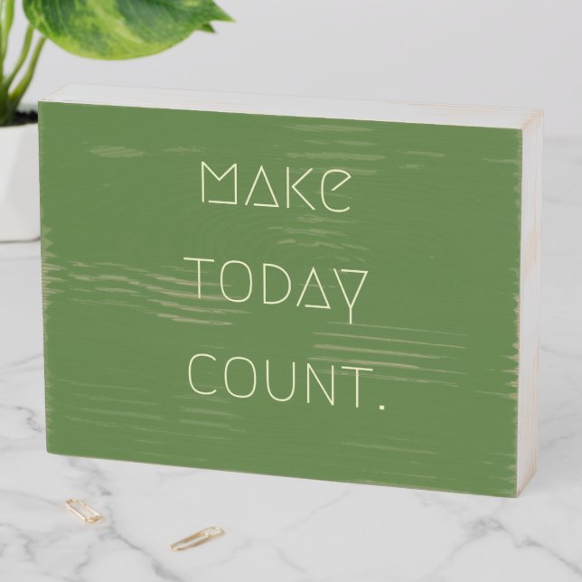 make.today.count. Wood Box Wall Art (In Situ Horizontal)