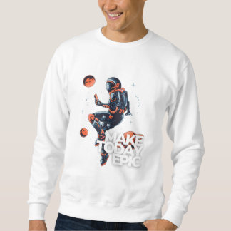 Make today epic motivational space astronaut sweatshirt