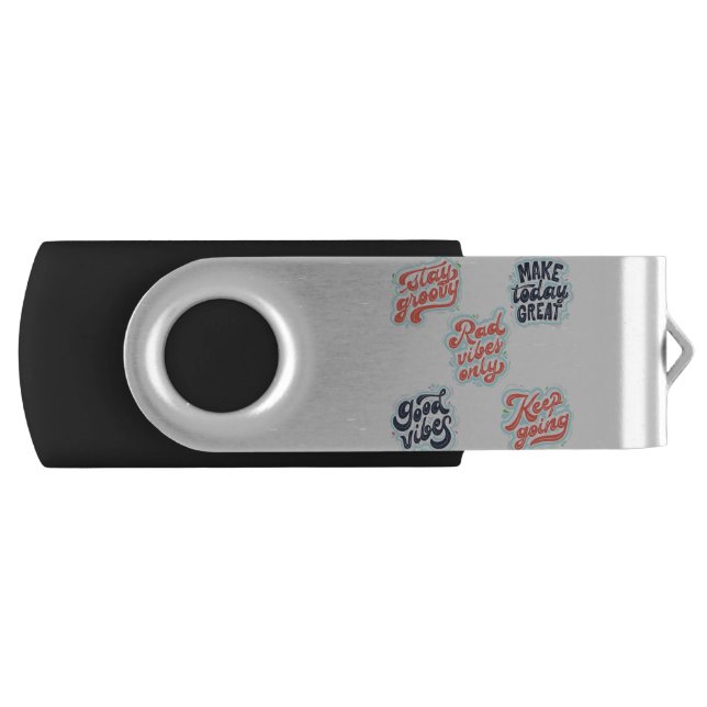 Make Today Great motivational quotes Flash Drive (Front)