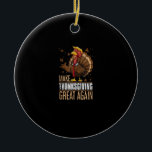 Make Turkey Great Again Funny Thanksgiving Trumpki Ceramic Ornament<br><div class="desc">A “Make Turkey Great Again” USA flag Trumpkin design. Patriotic,  bold,  and funny.</div>