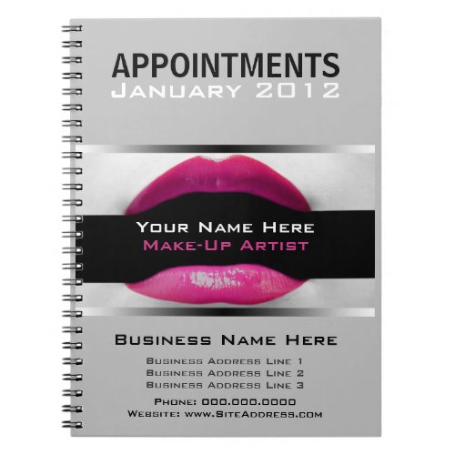 Make Up Artist Appointment Schedule Notebook