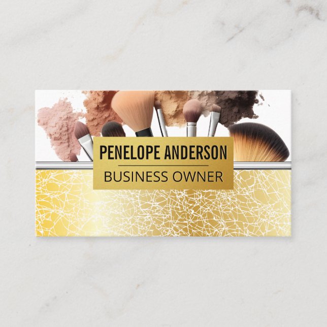 Make Up Artist Assorted Brushes Business Card (Front)