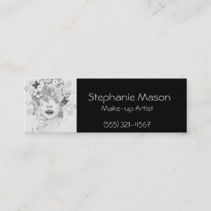 Make-up Artist Black Business card