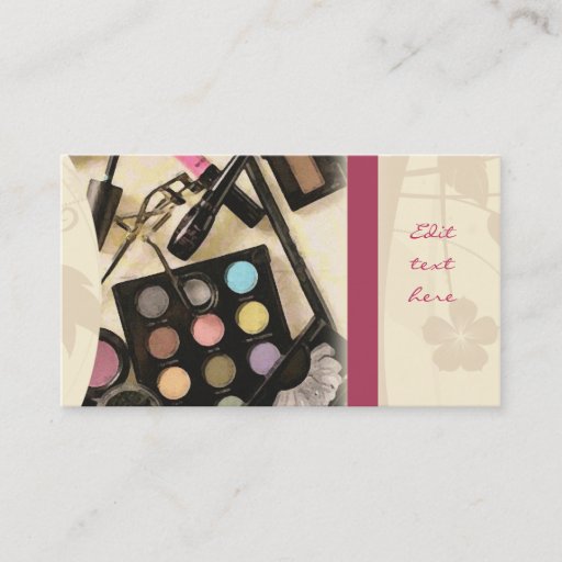 Customizable Make up Artist Business Card
