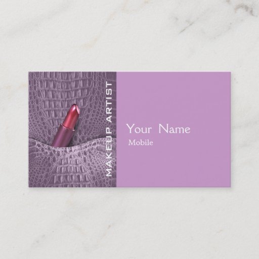 Customizable Make Up Artist Business Card Template