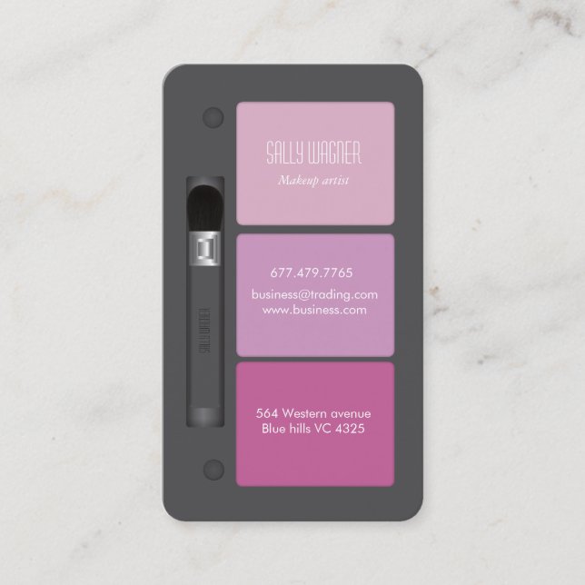 Make-up artist business card (Front)