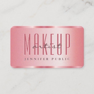 Make Up Artist Business Card Elegant Rose Gold