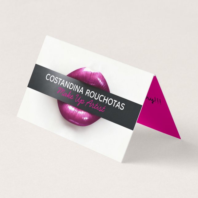 Make Up Artist Business Card - folded card (Front)