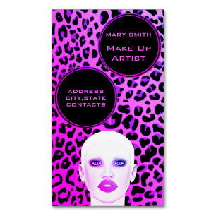 Make Up Artist Business Card Magnet
