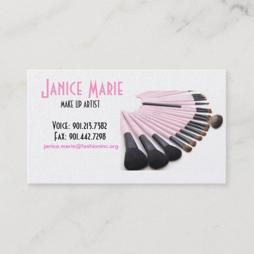 Customizable Make-Up Artist Business Card Sample II