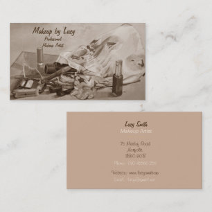 make up artist design retro make up bag beauticans business card