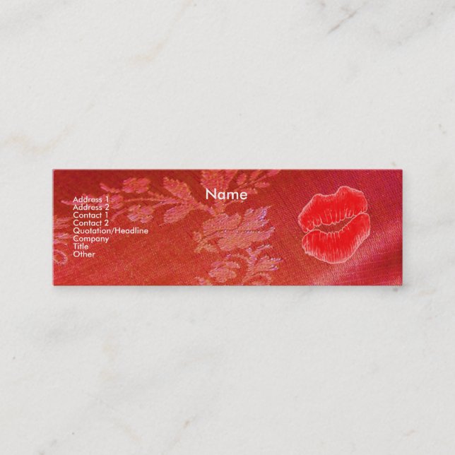 "Make-up Artist" Floral I Profile Card (Front)