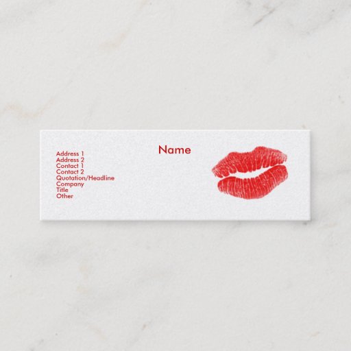 Customizable "Make-up Artist" III Profile Card - Customizable Business Card Templates