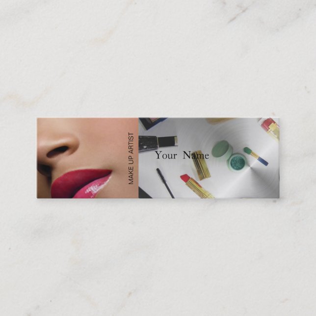 Make Up Artist Mini Business Card (Front)