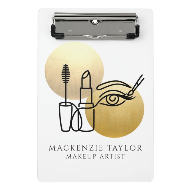 Make Up Artist Personalized Business Mini Clipboard (Front)