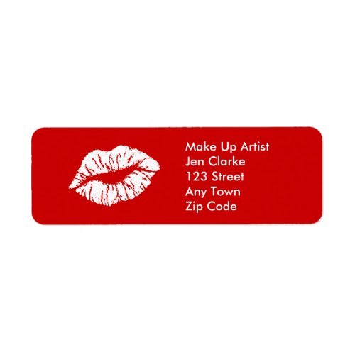 Make Up Artist Return Address Labels Lips