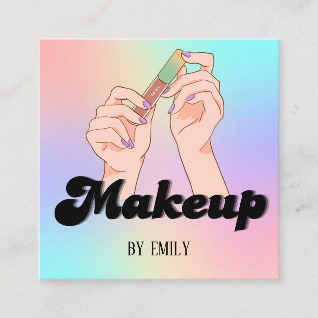 Make up Artist Square Business Card (Front)