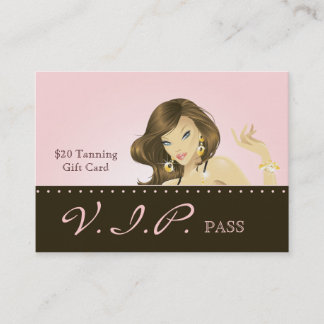 Make up Artist VIP Club Card Pretty Pink Woman