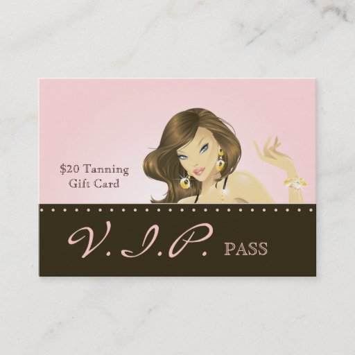 Customizable Make up Artist VIP Club Card Pretty Pink Woman Business Card Templates