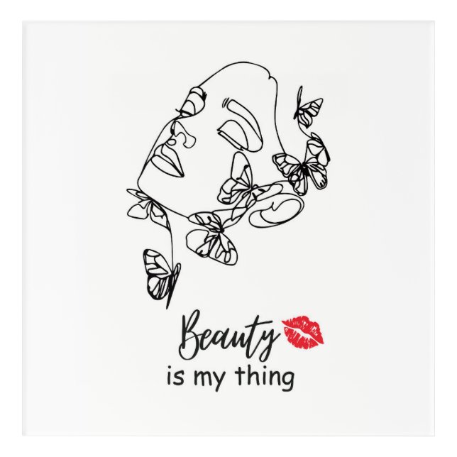 Make up Artist Wall Art Beautician Print, Feminine (Front)