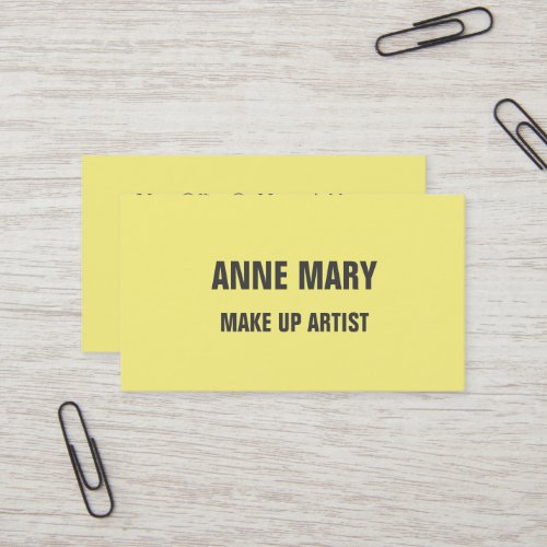 Make Up Artist Yellow Gray Grey Trendy 2021 Colors Business Card
