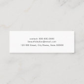 make-up / beautify salon monogram with red lips mini business card (Back)
