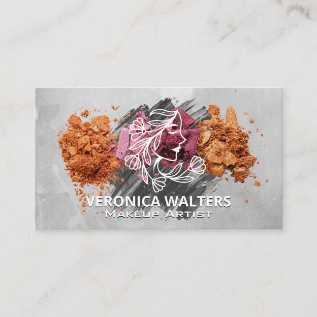 Make Up Beauty Logo | Cosmetics  Loyalty Card (Front)