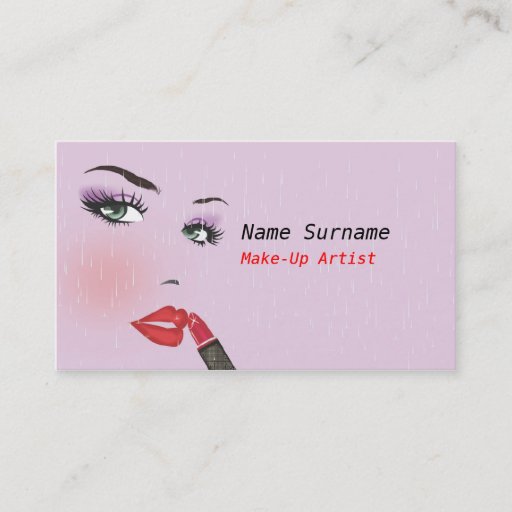 Customizable Make-Up Beauty Salon Business Card